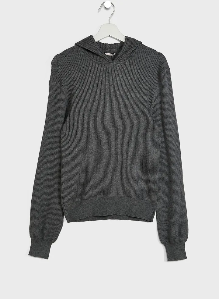 Kids Ribbed Hoodie