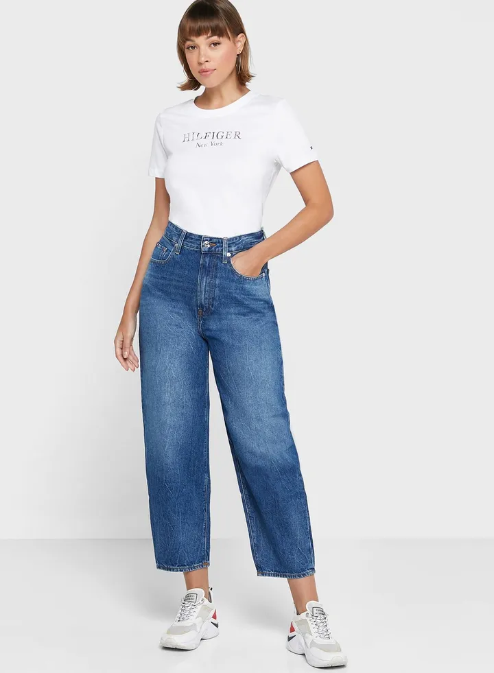 High Waist Straight Jeans