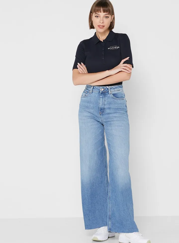 High Waist Straight Jeans