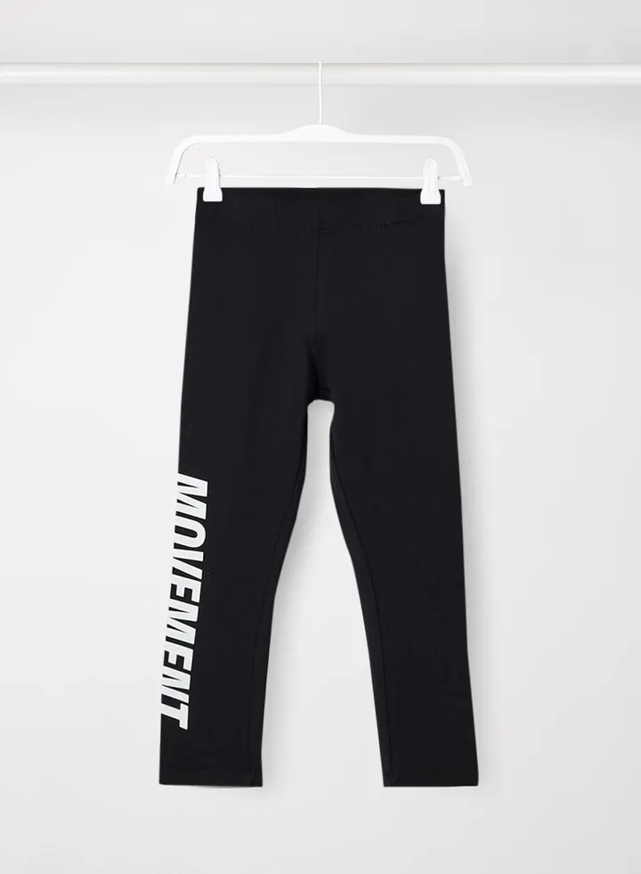 Girls Slogan Leggings