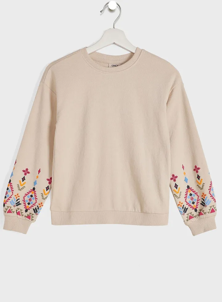 Kids Flower Print Sweatshirt