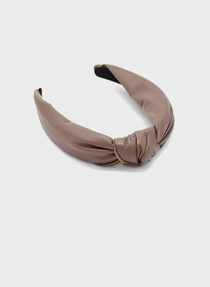 Faux Leather Knot Headband