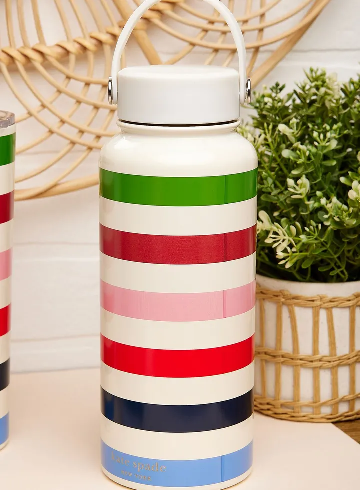 Stainless Steel Xl Water Bottle, Adventure Stripe