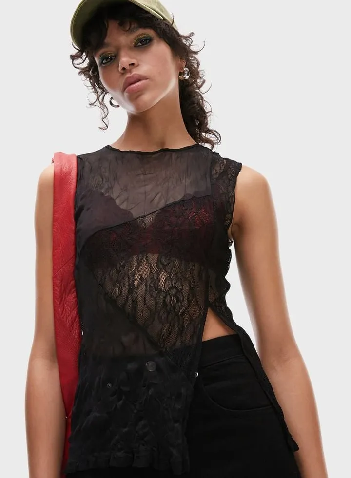 Lace Detail Top