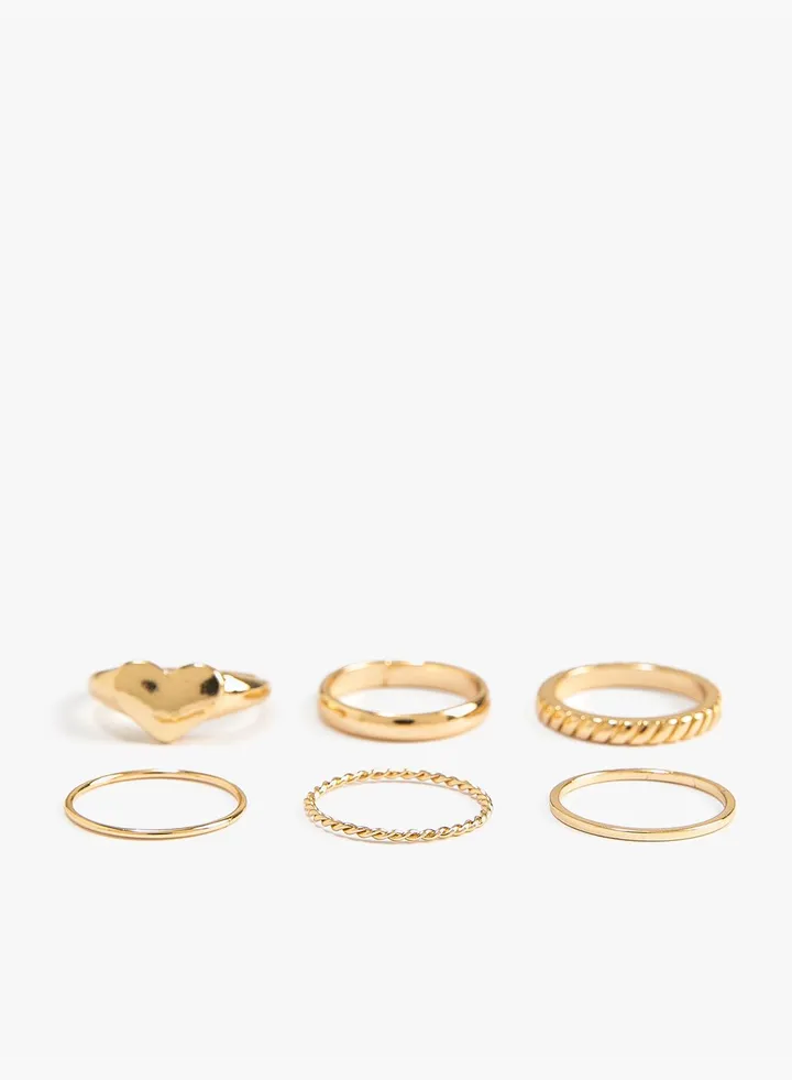 Ring Set 6 Pack Metal Thin