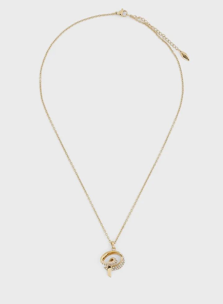 Stainless Steel Necklace With Crystals