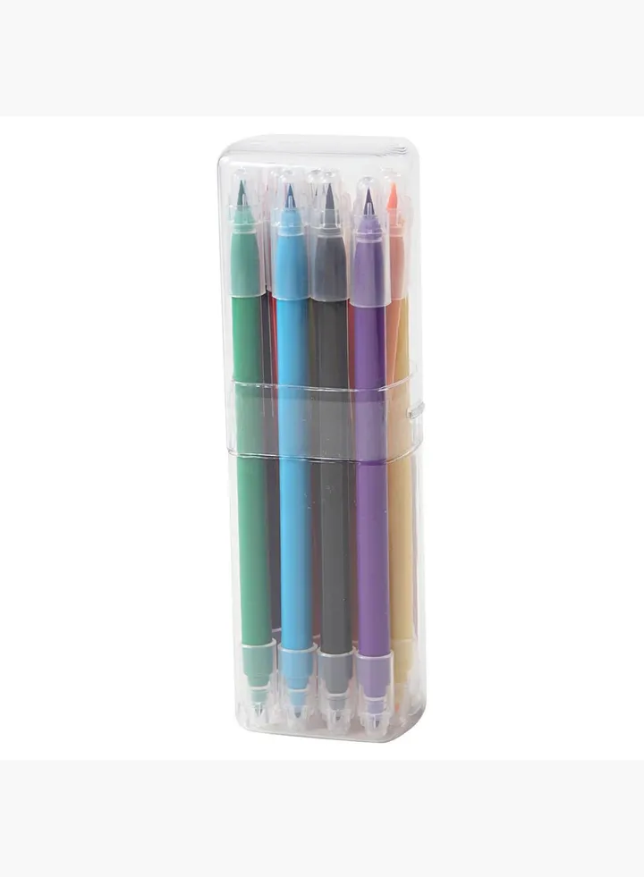 Water-based Brush Pen Set, 12 Colors, Multicolor