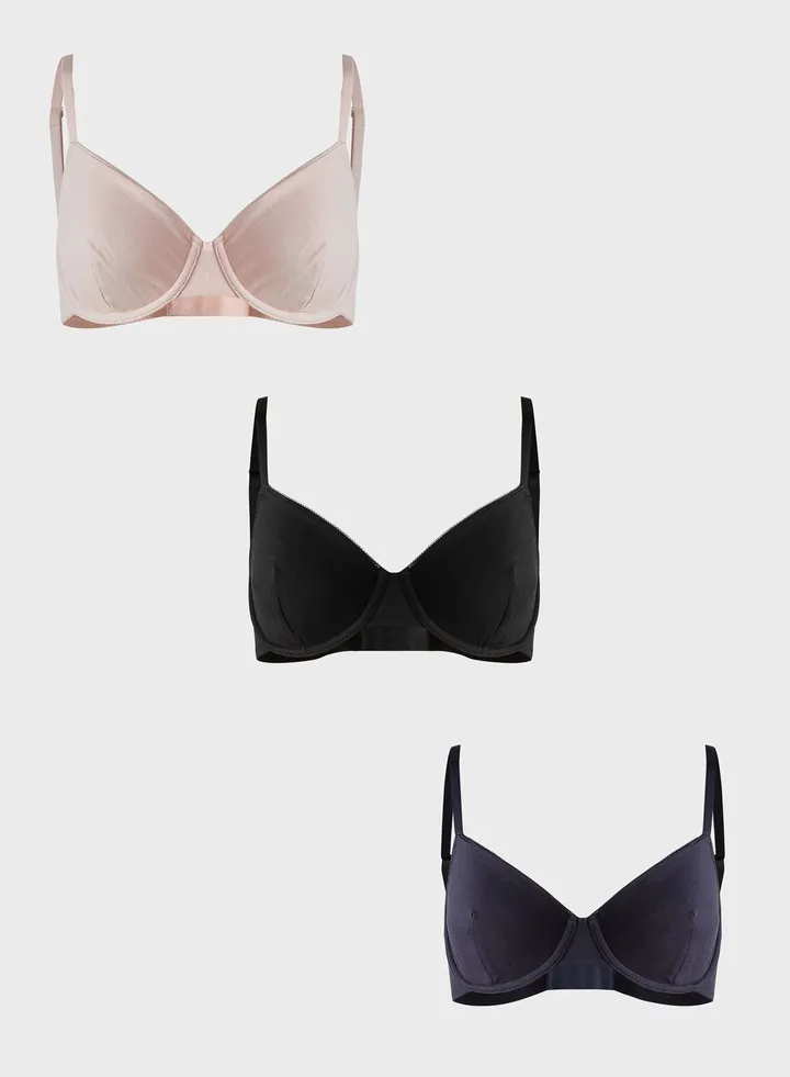 3 Pack Wired Full Cup Bra