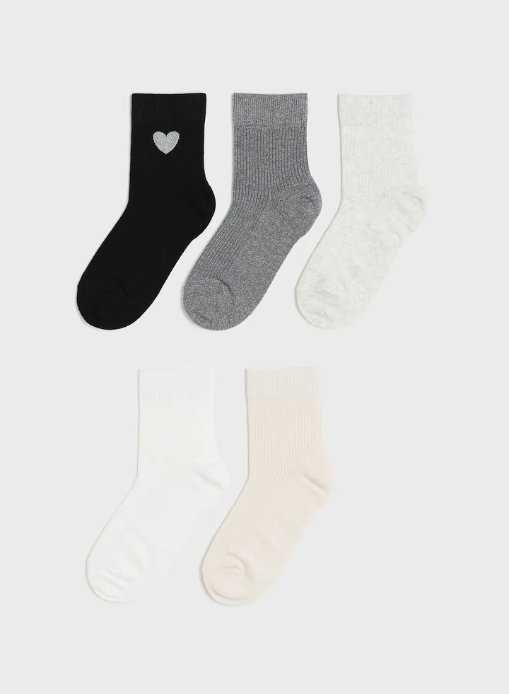 5 Pack Knitted Socks