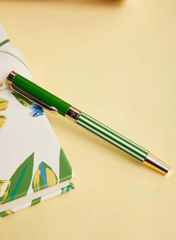 Ballpoint Pen, Green Pastry Stripe