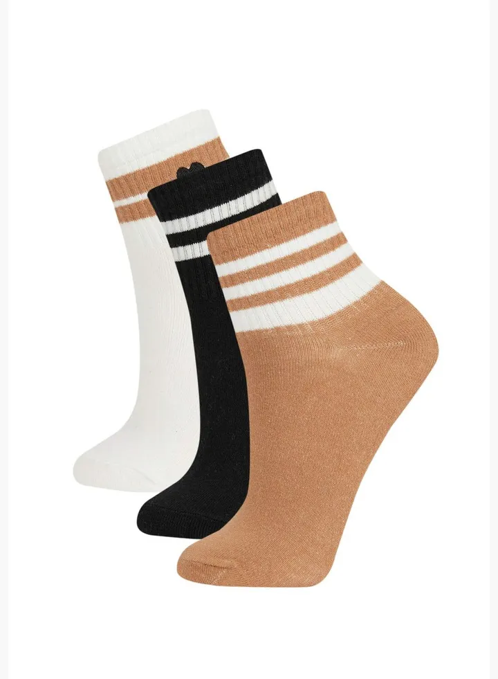 3 Pack Woman Mid Cut Socks