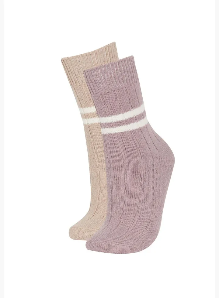2 Pack Woman High Cut Socks
