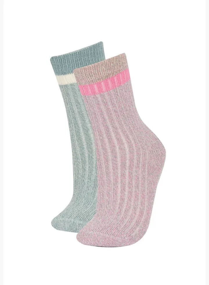 2 Pack Woman High Cut Socks
