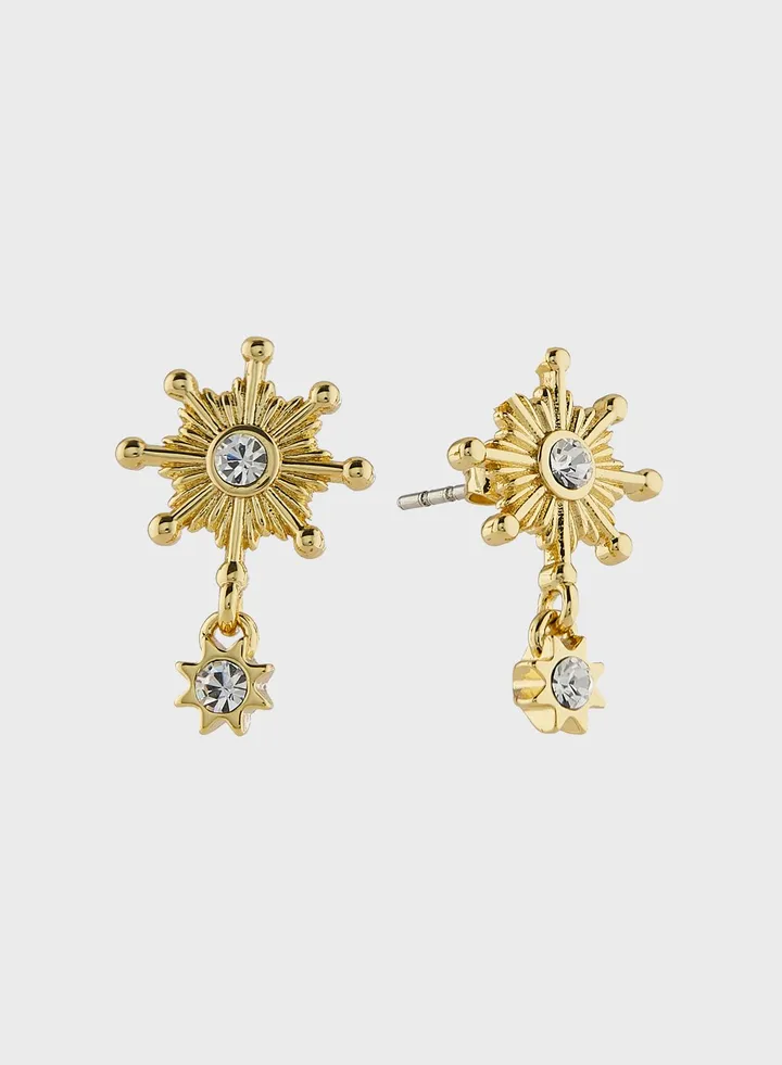 Celtis: Celestial Crystal Star Drop Earrings