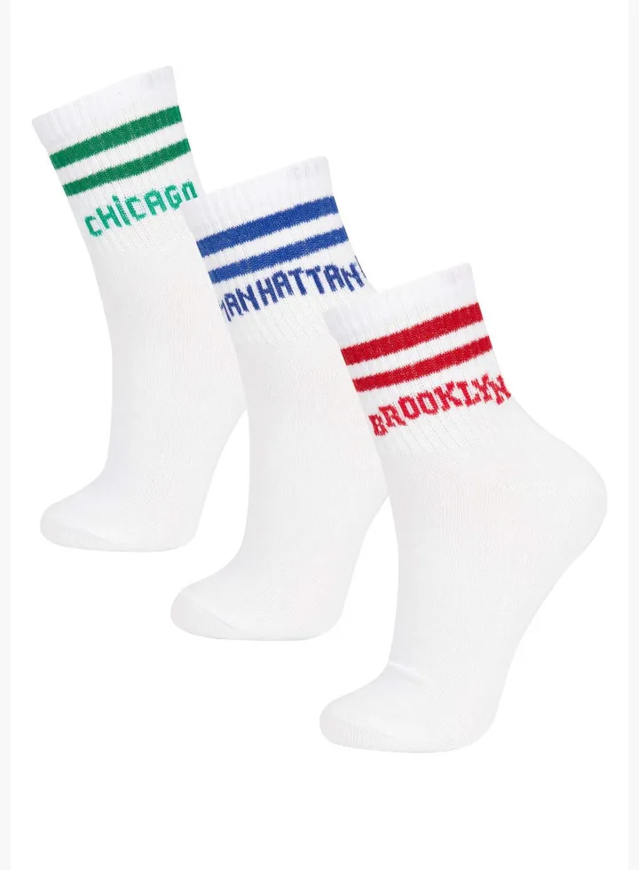 3 Pack Woman Mid Cut Socks