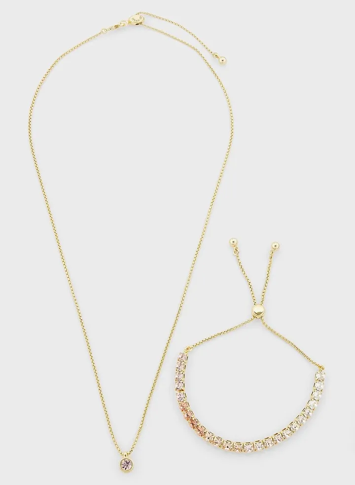 Sarma Crystal Pendant & Bracelet Gift Set