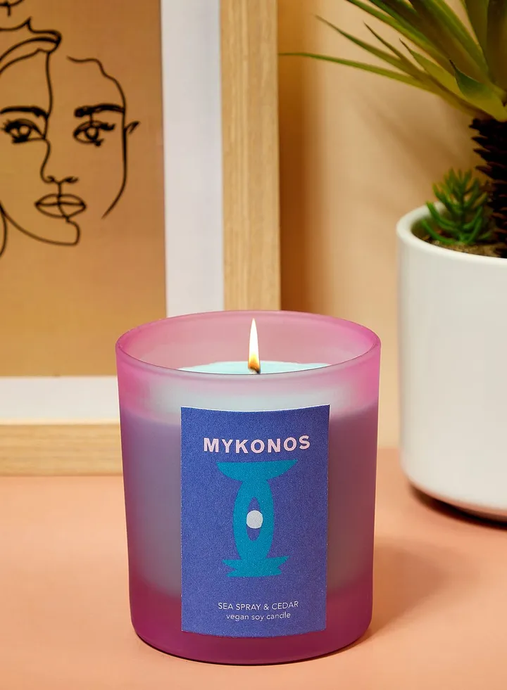 Sea Spray & Cedar Mykonos Vacay Candle