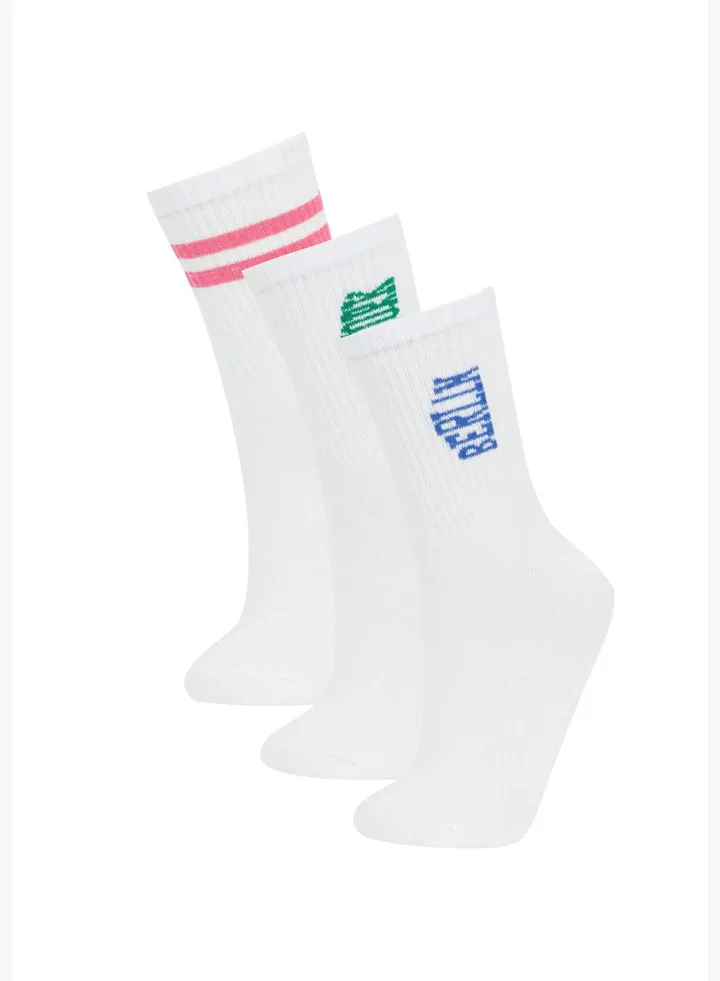 3 Pack Woman High Cut Socks