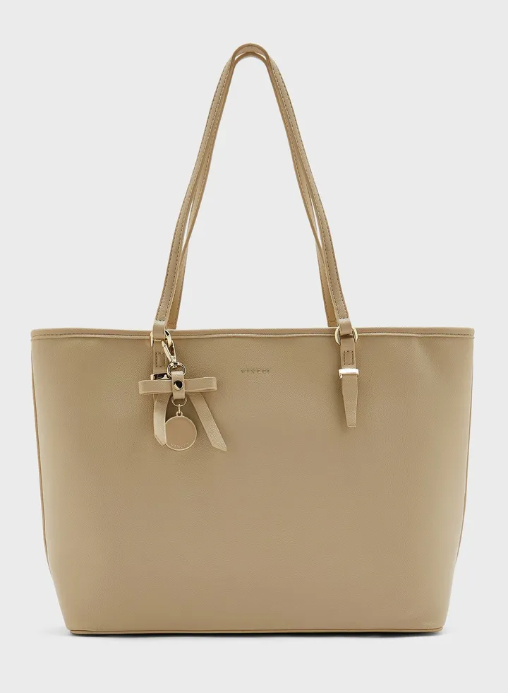 Top Handle Logo Detailed Tote