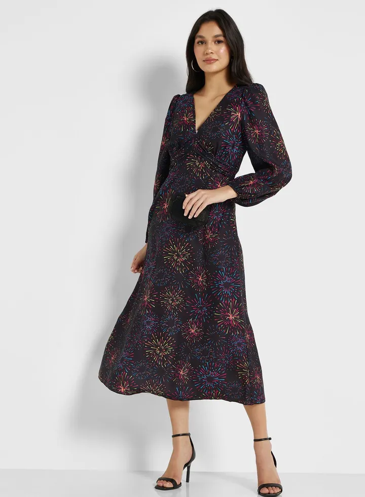 V-Neck Detail Dress