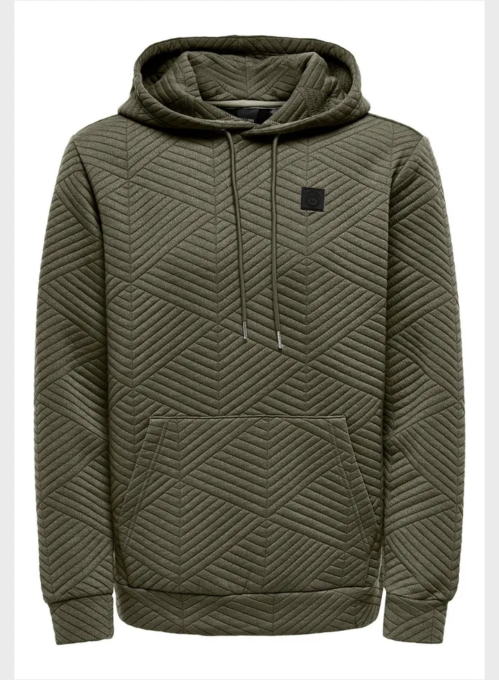 Logo Quilted Hoodie