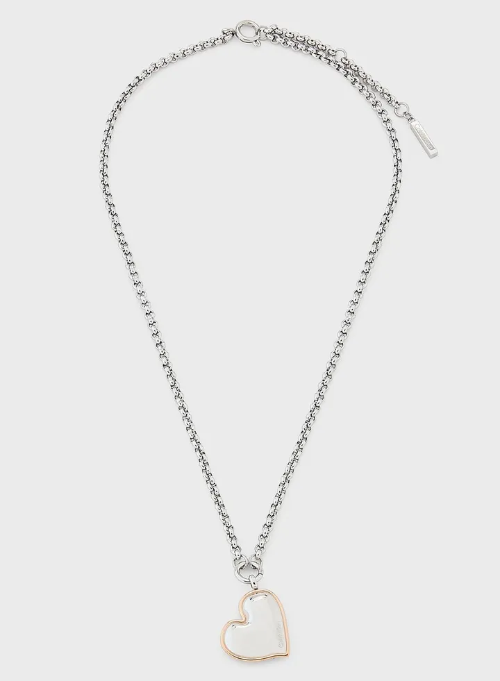 Stainless Steel & Ionic Rose Gold Plated Steel Necklace