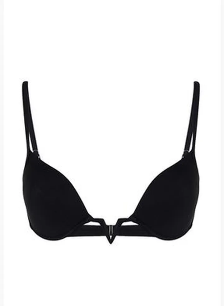 Black Balconette V Accessory Bikini Top