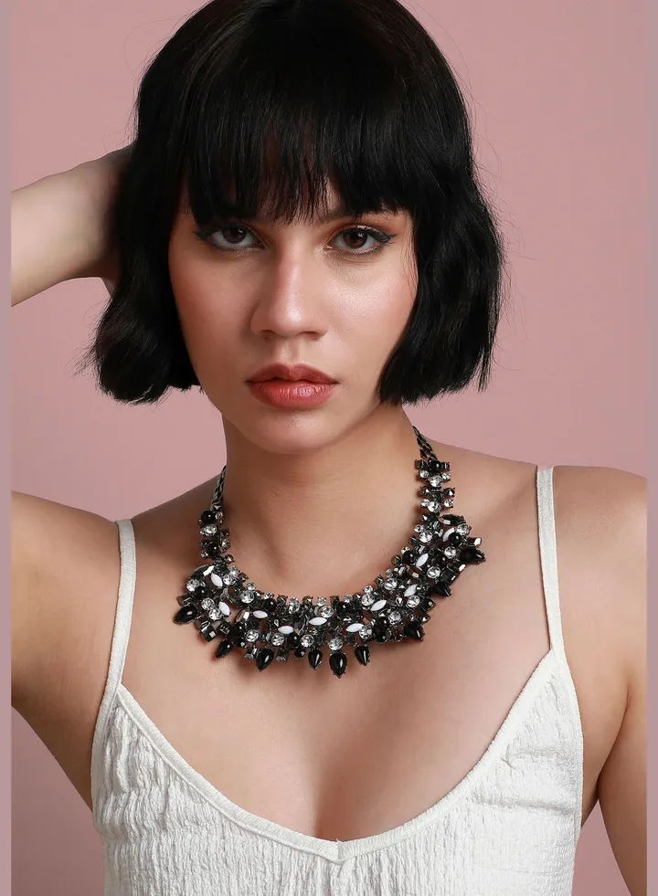 Trendy Designer Stone Party Wear Necklace For Women