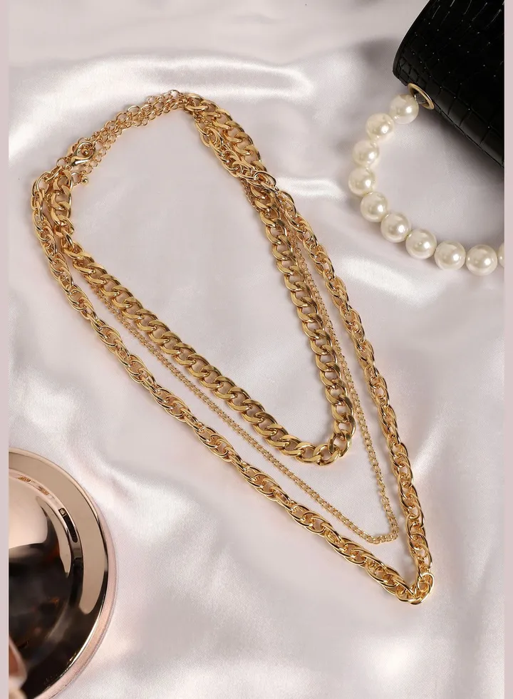Gold Plated Designer Western Wear Necklace For Women