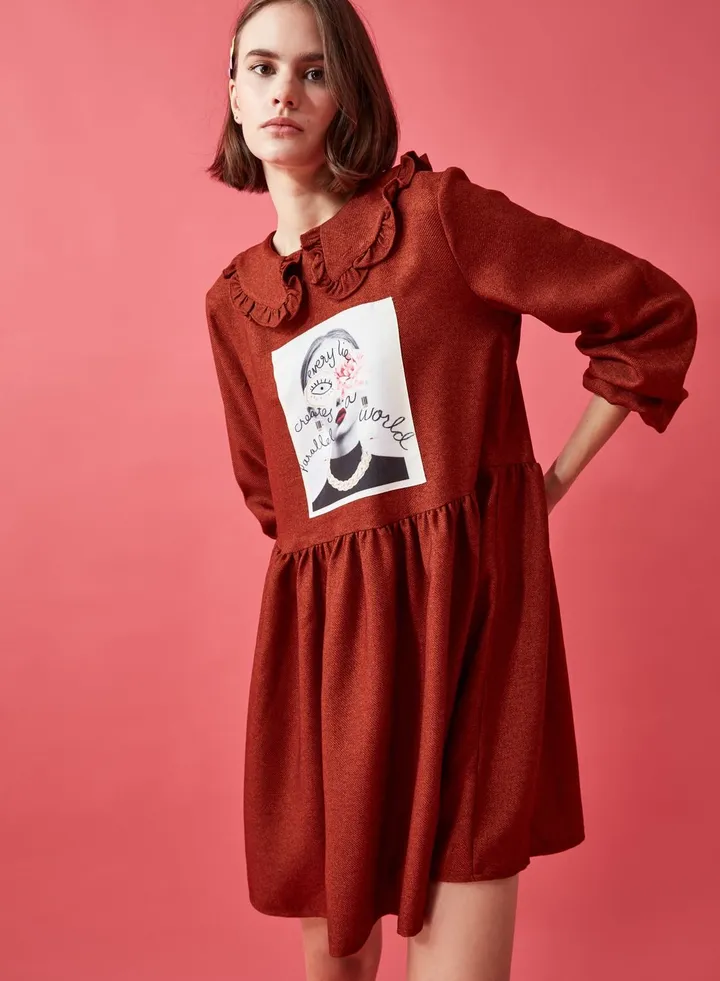 Graphic Shift Dress