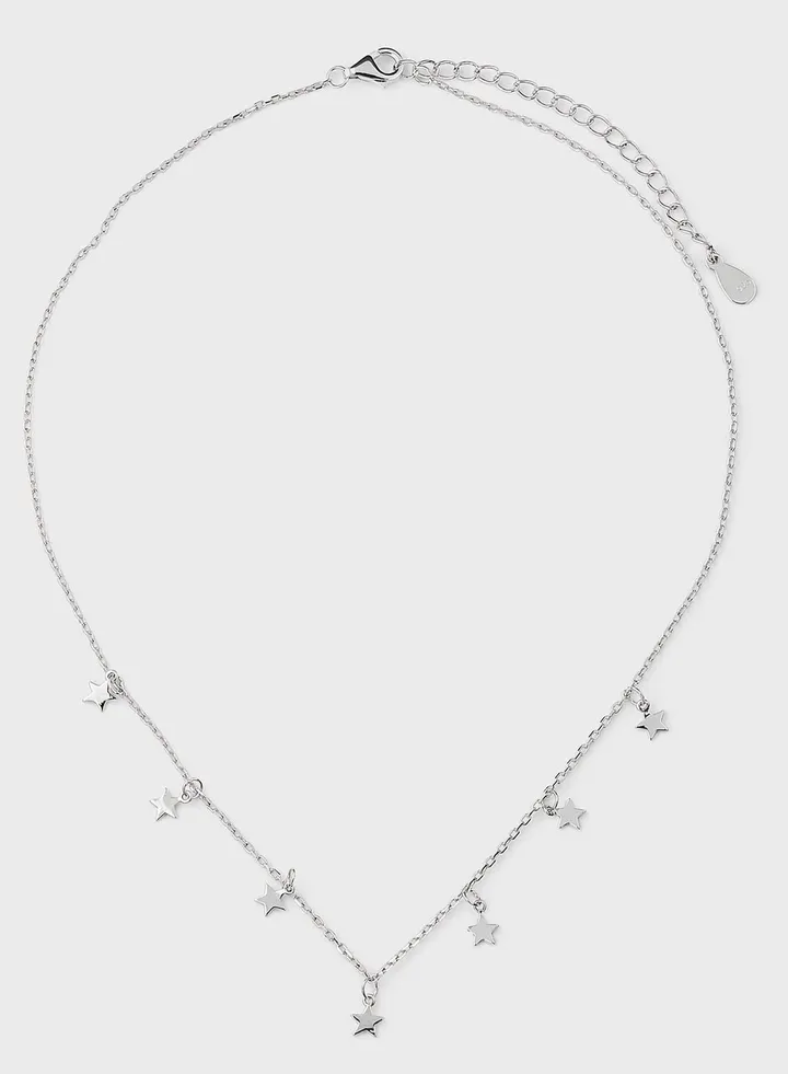 Cubic Zirconia Small Stars Choker Chain Necklace