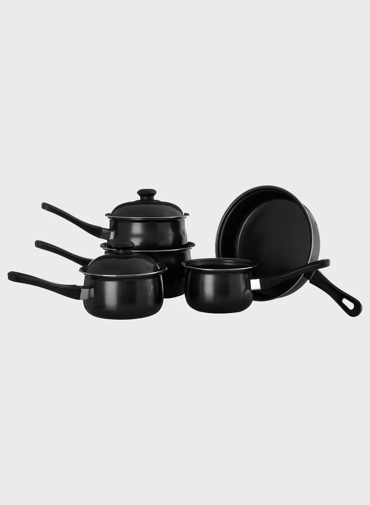 5 Piece Black Non Stick Pan Set