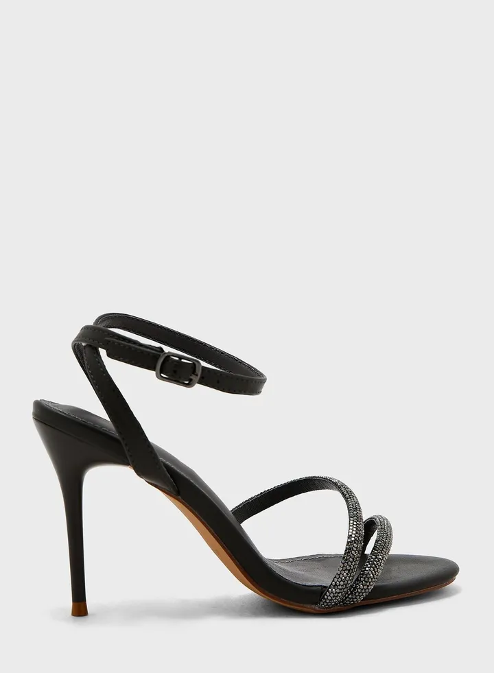 Diamante Double Strap Sandal