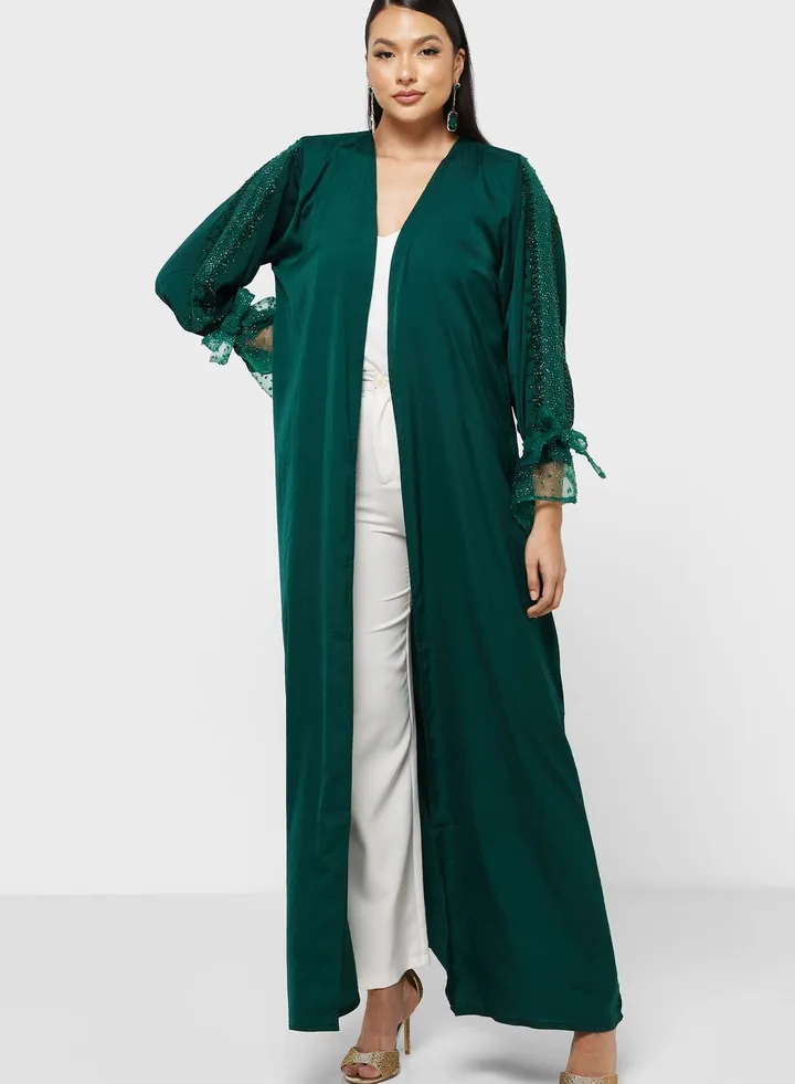 Sleeve Tie Detail Abaya