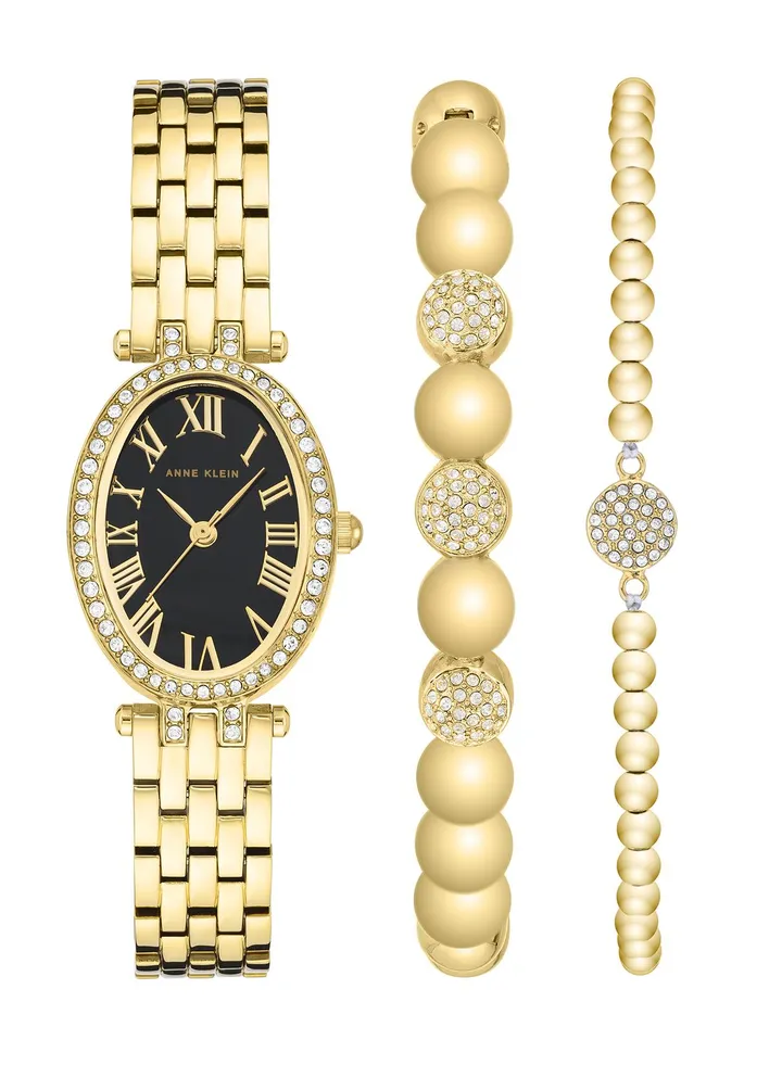 Black Compliant Oval Watch