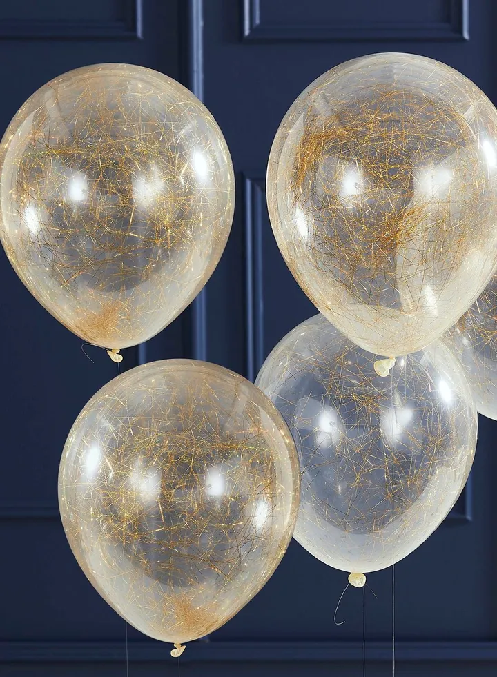 Angel Hair Filled Party Confetti Balloons