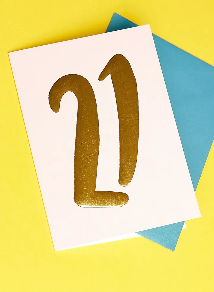 Age 21 Year Card