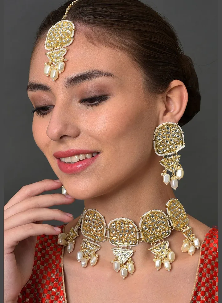 Kundan Gold Plated Necklace Set