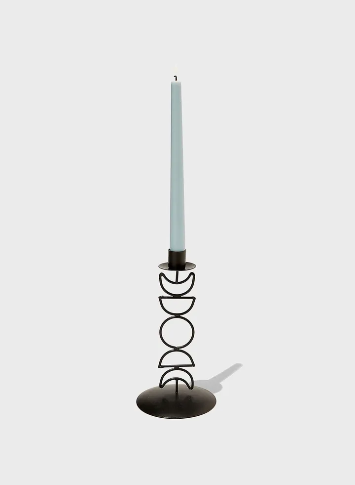 Moon Phases Metal Shaped Candle Holder