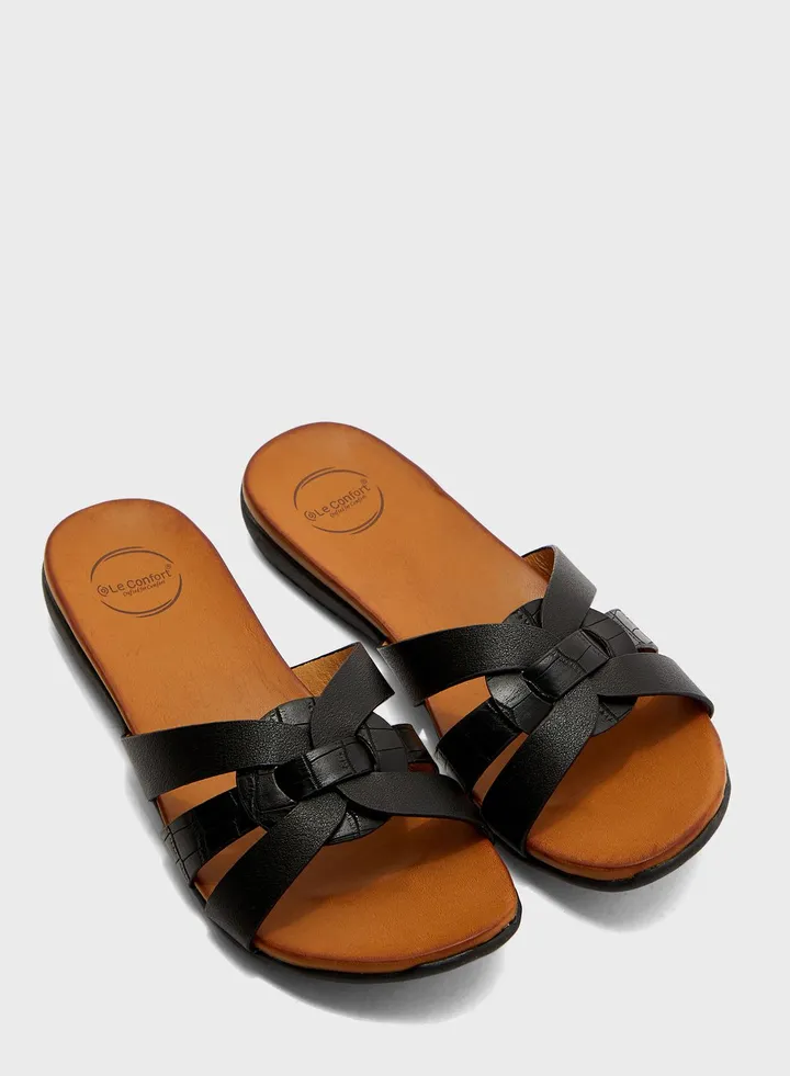 Multi Strap Flat Sandal