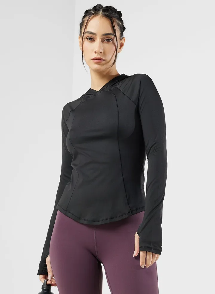 Contrast Seam Hoodie