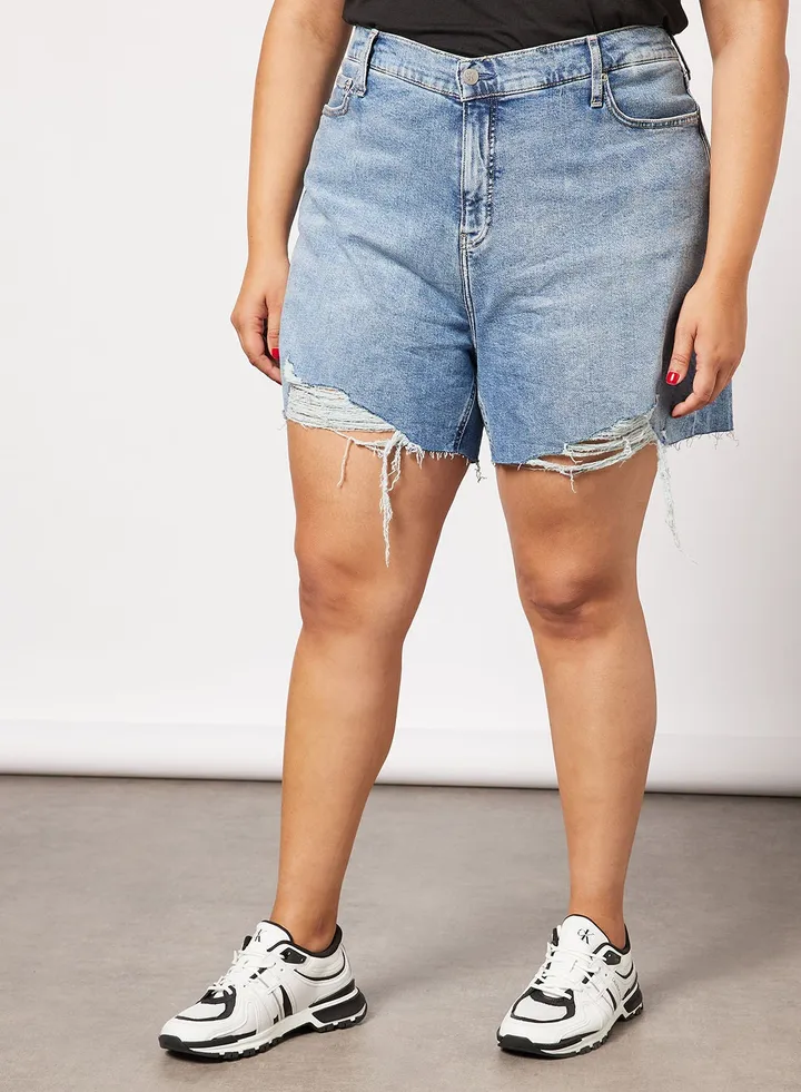 Plus Size Denim Shorts