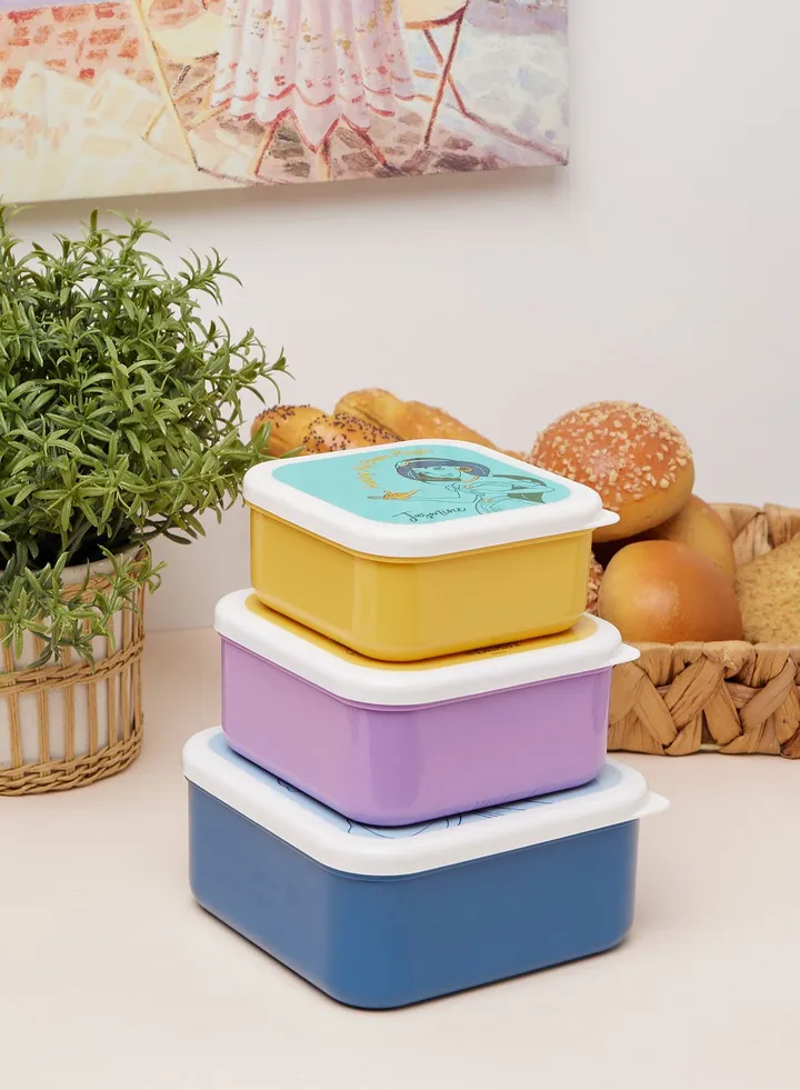 Snack Boxes Set Of 3 - Disney Princess (Colour Pop)