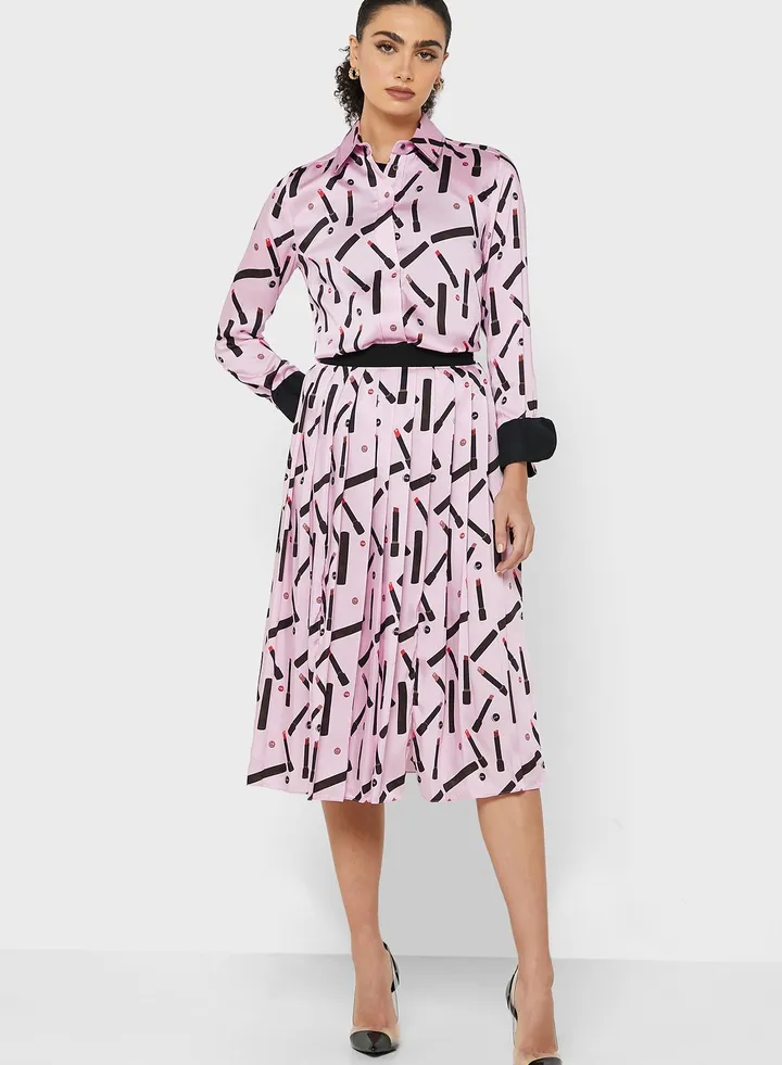 Printed Midi Skirt