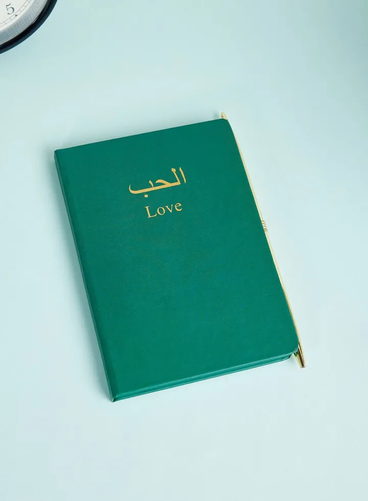 A6 Hardcover Notebook With Metallic Pen