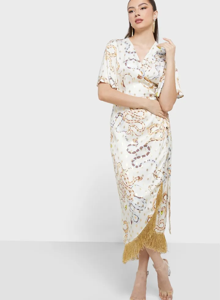 Tie Detail Wrap Dress
