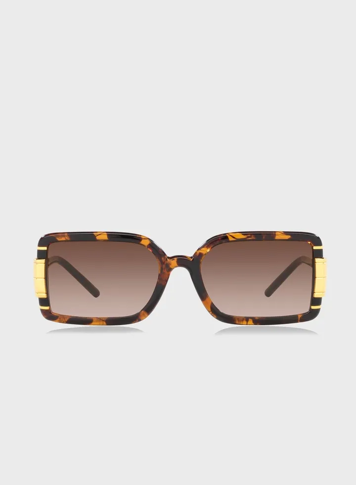 0Ty9073U Rectangle Sunglasses
