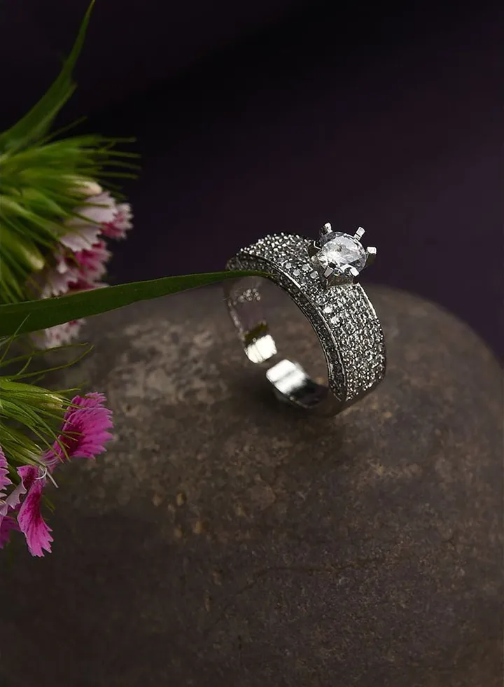 Silver Plated Trendy Ring