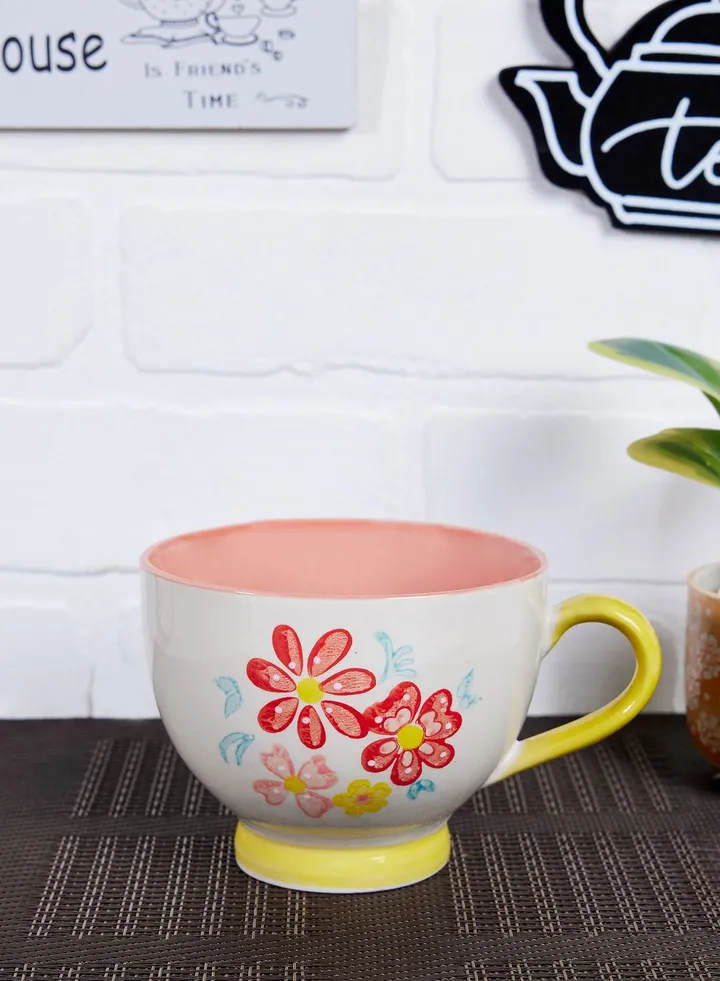 Folk Floral Teacup