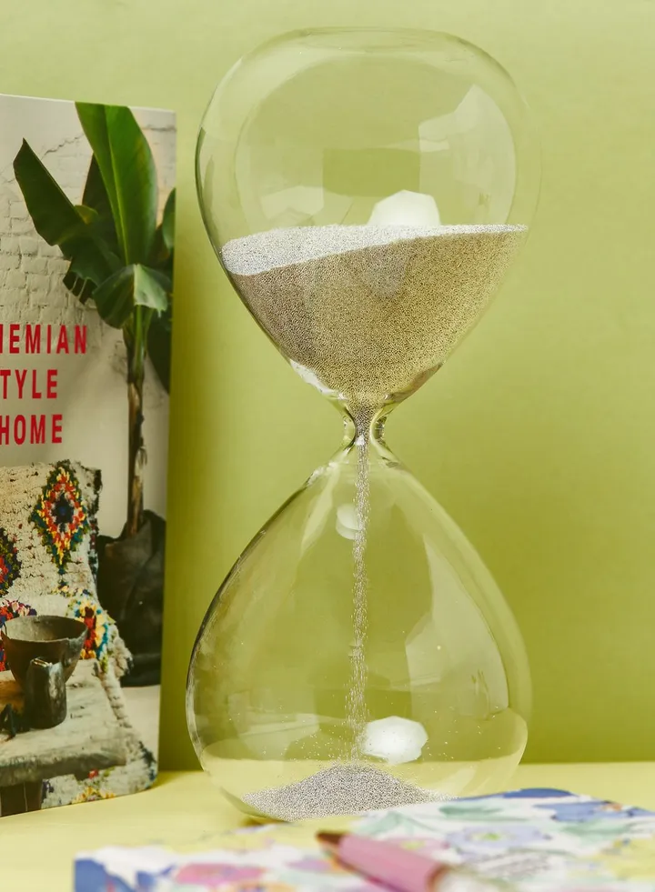 Silver Glitter Timer